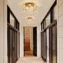 Q&S Small Chandelier, Modern Gold Mini Crystal Chandelier Ceiling Light Fixture for Bedroom,Hallway, Entryway ,G9 3-Light.