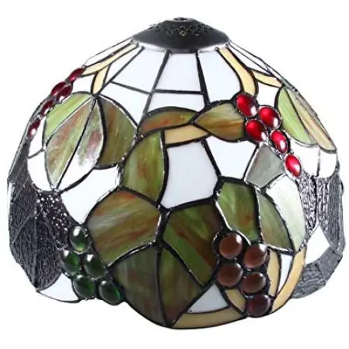 Tiffany Table Lamp Cover Colored Glass Lamp Shade Mediterranean Style Lampshade for Table Lamp Bedroom Dining Room (025)