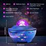 Star Projector Night Light, Delicacy Galaxy Projector Ocean Wave Starry Sky Projector with Bluetooth Speaker,Rotating LED Nebula Cloud Light for Kids Adults Bedroom Decoration - Blue