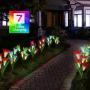 Joomer Solar Garden Lights, 4 Pack Solar Lily Flower Lights Multi-Color Changing Landscape Lighting Outdoor Solar Ground Lights Path Lights for Garden, Patio, Yard, Walkway