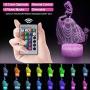 Princess Night Light for Kids, Dimmable LED Bedside Lamp, 16 Color Changing Night Lamp with Remote Control, Princess Toy Birthday Gifts for Baby Children Girls