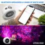 Star Projector Night Light,ROTEK DIY Stickers Alarm Clock Galaxy Projector with 8 Lighting Effects,White Noise Sound LED Night Light Bluetooth Speaker with Remote Control for Kids Adult Home Bedroom
