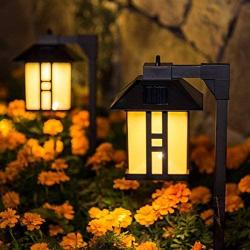 GIGALUMI Solar Powered Path Lights, Solar Garden Lights Outdoor, Landscape Lighting for Lawn/Patio/Yard/Pathway/Walkway/Driveway (2 Pack)…