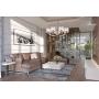 Alice House 29.5'' 8-Light Large Chandeliers for Dining Room, 72'' Chain, Brushed Nickel Finish, Kitchen Light Fixtures with Clear Hammered Glasses, Modern Farmhouse Chandelier AL6091-H8