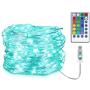 Koxly Christmas Fairy String Lights USB Powered, 16 Colors Changing String Lights 33ft 100 LED Waterproof Twinkle Lights with 4 Lighting Modes Remote Control for Bedroom Wedding Christmas Decorations