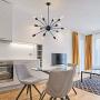 Sputnik Chandeliers 12 Lights Black Modern Pendant Light Fixtures Ceiling Hanging Light for Bedroom Dining Room Kitchen Island Living Room