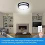 Awerou 36W Dimmable LED Flush Mount Ceiling Light Fixture, Ceiling Lights for Kitchen, Bedroom, Bathroom, 3000/4000/5000K Color Adjustable, 3500LM, 13 inch, Oil-Rubbed Bronze