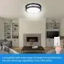 Drosbey 50W Dimmable LED Flush Mount Ceiling Light Fixture, Kitchen Light Fixtures, Ceiling Lights for Bedroom, Bathroom, 14.5 inch, 3000K/4000K/5000K Adjustable, Super Bright 5000 Lumens