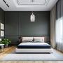 KRASTY Modern Adjustable Chrome Chandelier Ceiling Pendant Lighting Fixture Mini Brushed Nickle Crystal Pendant Light, Hanging Light for Kitchen Island Dining Room Living Room Bedroom