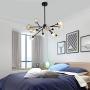 Weesalife Sputnik Chandeliers Modern Crystal Pendant Light Chandelier 12 Lights Mid Century Black Branches Chandeliers Ceiling Light Fixtures for Dining Room Bedroom Living Room G9 Bulbs