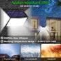 WAKYME Latest 288 LEDs Sensor Light Outdoor, 3 Lighting Modes, 270° Wide Angle Super Bright Solar Light Outdoor, IP65 Waterproof Solar Security Lights Outdoor, 4 Pack