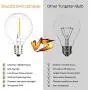 LED Globe String Lights Outdoor with 52 Clear G40 Bulbs (2 Spare), 54 Ft Hanging String Lights Connectable Waterproof for Indoor Bedroom Patio Garden Porch Wedding Party Christmas, 1W Bulb, Black Wire LED Globe String Lights Outdoor with 52 Clear G40 Bulbs (2 Spare), 54 Ft Hanging String Lights Connectable Waterproof for Indoor Bedroom Patio Garden Porch Wedding Party Christmas, 1W Bulb, Black Wire