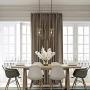 Wood and Metal Chandelier Square 1-Light Adjustable Height Ceiling Pendant Light Dining Room Lighting Fixtures Hanging，Living Room Light ,Kitchen Chandelier UL Listed