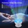 Ocean Wave Projector, 12 LED Night Light Lamp with Adjustable Lightness Remote Control Timer 8 Lighting Modes Music Speaker Light Night Light Projector for Baby Kids Adult Bedroom Sleep Gift