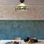 KWOKING Lighting Vintage Elk Pattern Ceiling Lighting Fixtures Tiffany Stained Glass Style Flush Mount Ceiling Light for Living Room, Hallway, Kitchen, Dining Room Bronze 11 inches
