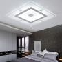 LAKIQ Modern LED Flush Mount Lighting Fixture Nordic Ultrathin Close to Ceiling Light Indoor Square Acrylic Chandelier for Living Room Bedroom Dining Room (White Light, 20.5)