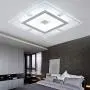 LAKIQ Modern LED Flush Mount Lighting Fixture Nordic Ultrathin Close to Ceiling Light Indoor Square Acrylic Chandelier for Living Room Bedroom Dining Room (Warm Light, 8)