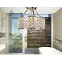 Top Lighting 4-Light Chrome Finish Round Metal Shade Crystal Chandelier Semi-Flush Mount Ceiling Fixture