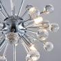 Saint Mossi Crystal Vintage Pendant 6-Lights G9 Base Modern Chrome Sputnik Hanging Light Industrial Hanging Pendant Light Fixture for Kitchen Dining Room Bedroom
