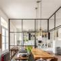 Lywins E26 Modern Gold Acrylic Nordic Pendant Light Fixture Ceiling Hanging Lights Spotlight for Kitchen Island Dining Room Lighting