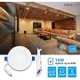 TORCHSTAR Basic Series 10W 4 Inch Low Profile Ultra-Thin Recessed Ceiling Light with Junction Box, 3000K Warm White Dimmable Can-Killer Downlight, 650lm 80W Eqv. ETL and Energy Star, Pack of 6