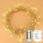 STARKER 36ft 100LEDs String Lights 8 Mode Battery Powered IP65 Waterproof Fairy Lights Remote Control Timer Twinkle Lights for Bedroom, Outdoor,Garden, Patio, Party,Christmas (Warm White, Dimmable)…