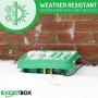 SOCKiTBOX – The Original Weatherproof Connection Box – Indoor & Outdoor Electrical Power Cord Enclosure for Timers, Extension Cables, Reels, Transformers, Power Strips, Lights & Tools – Large – Green