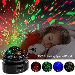 Moredig Night Lights for Kids, Universe Star Projector 360 Degree Rotation Space Light Projector with USB Cable for Bedroom - Black