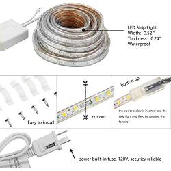 Ainfox 26ft LED Rope Lights, Waterproof 16 Colors Changing RGB Rope Light with Remote Controller for Outdoor & Indoor Use - SMD5050 Flexible Dimmable Decorative Lighting Multi Modes UL&ETL (26FT)