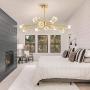 CROSSIO Modern Crystal Sputnik Chandelier with Top Brass, Mid Century Creative Globe Branches Flush Mount Ceiling Light, 12 Lights Pendant Lighting Fixtures for Bedroom Dining Room (12 Lights)