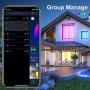 LED Strip Lights 50ft, Hiromeco Music Sync LED Lights Bluetooth App Controlled with Remote Mic Color Changing, 5050 Smart RGB Rope Lights for Kids Kitchen Room Lights (APP+Remote+Mic+3 Button)