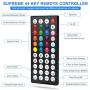 LED Strip Lights 32.8ft, Color Changing Strip Lights with 44 Key IR Remote, SMD 5050 RGB LED Strips with 12V Power Supply, Flexible LED Tape Lights for Bedroom Home Bar Party Christmas DIY Decoration