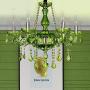 LAKIQ Green Crystal Chandelier Light Fixture Candle Shape Modern Living Room Hanging Pendant Chandelier Lighting for Dining Room Bedroom Kitchen Restaurant (6 Lights)