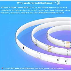 Waterproof Led Strip Lights for Bedroom 50 Feet