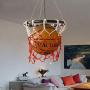 Creative Basketball Hanging Light Fixtures Pendant Lighting Chandelier Lamps, Ceiling Lights with Glass Lampshade for Children Bedroom Reataurant Bar Shops