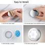 Motion Sensor Light, 6pcs Cordless Battery-Powered LED Night Light Wall-Mounted Wall Light, Used for Indoor/Outdoor, Staircase, Bedroom, Bathroom, Corridor, Cabinet Safety Light