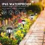 Solar Lights Outdoor Decorative, Pathway Solar Lights Outdoor Waterproof 10 Solar Path Lights Christmas Solar Path Lights Landscape Lighting for Garden Driveway Yard Patio Walkway-Cool White