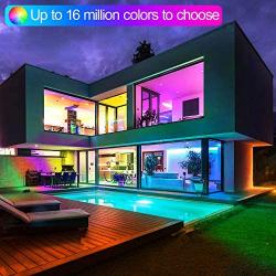 Arzerlize Led Strip Lights 32.8Ft, Bluetooth Led Lights for Bedroom, 300 RGB LEDs 16 Million Color Changing Room Lights with Remote, Smart Rope Lights Music Sync Scheduled On/Off Waterproof