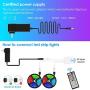 Strip Lights for Bedroom,JUOYOU 32.8Ft RGB LED Strip Lights with Remote, 5050 300LEDs Flexible LED Tape Light Kit with 44 Key RF 12V Power Supply for Room, Kitchen,DIY Decoration