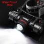 OAKER Rechargeable LED Headlamp Flashlight W/2600mAh Battery, 5 Light Modes, 1000 Lumens in Turbo Function, Lightweight, Waterproof and Impact Resistant Task Light and Outdoor Recreation Headlight
