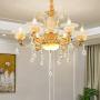 Panghuhu88 Crystal Classic Chandelier Modern Contemporary Chandelier European Ceiling Pendant Lights for Dining Room Living Room Hotel, E12 Bulbs Required (15 Bulb)