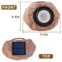 Solar Rock Lights, Solar Powered Garden Stone Rock Lights, LED Solar Waterproof Light for Patio, Garden, Backyard Pathway Driveway Landscape Rock