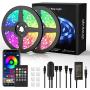 Light Strip, Color Changing Lights with Remote and Bluetooth Controller Sync to Music Apply for Shop Room, Bedroom, Kitchen, Bar, Home Light Strip, Color Changing Lights with Remote and Bluetooth Controller Sync to Music Apply for Shop Room, Bedroom, Kitchen, Bar, Home