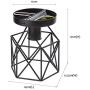 Lysed Semi Flush Mount Ceiling Light E26 E27 Light Fixtures Retro Black Industrial Pendant Light Metal Bulb Guard Lamp Cage for Porch Hallway Kitchen Stairway Farmhouse Light