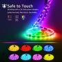 Olafus 65.6ft LED Strip Lights, Music Synch RGB Light Strips with 44 Keys Remote, Dimmable Color Changing Light Strips Voice Control, 24V 20m Colored Strip Light for Bedroom, Living Room, Party