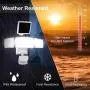 Gelpal LED Solar Security Motion Sensor Outdoor Lights with 3 Adjustable Heads Ultra Bright 1600LM 6500K and IP65 Waterproof Flood Lights for Garden, Backyard, Pathway, Garage & Patio(White) Gelpal LED Solar Security Motion Sensor Outdoor Lights with 3 Adjustable Heads Ultra Bright 1600LM 6500K and IP65 Waterproof Flood Lights for Garden, Backyard, Pathway, Garage & Patio(White)