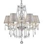 Saint Mossi Chrome K9 Crystal Chandelier Lighting LED Ceiling Light Fixture Pendant Lamp for Dining Room Bathroom Bedroom Livingroom 5 E12 LED Bulbs Required Height 26 x Width 24 Saint Mossi Chrome K9 Crystal Chandelier Lighting LED Ceiling Light Fixture Pendant Lamp for Dining Room Bathroom Bedroom Livingroom 5 E12 LED Bulbs Required Height 26 x Width 24