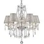 Saint Mossi Chrome K9 Crystal Chandelier Lighting LED Ceiling Light Fixture Pendant Lamp for Dining Room Bathroom Bedroom Livingroom 5 E12 LED Bulbs Required Height 26 x Width 24