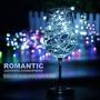 CYLAPEX 2 Set Color Changing Fairy Lights, Battery Operated Twinkle Lights with Remote, 16 Colors 50 LED on 16.4FT 4 Wires, 3AA Battery Powered String Lights for Bedroom Christmas Patio Waterproof