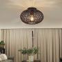 YLONG-ZS Industrial Ceiling Light Fixture Semi-Flush Mount for Dining Room, Bedroom, Cafe, Bar, Corridor, Hallway, Entryway, Passway,Bronze Finish